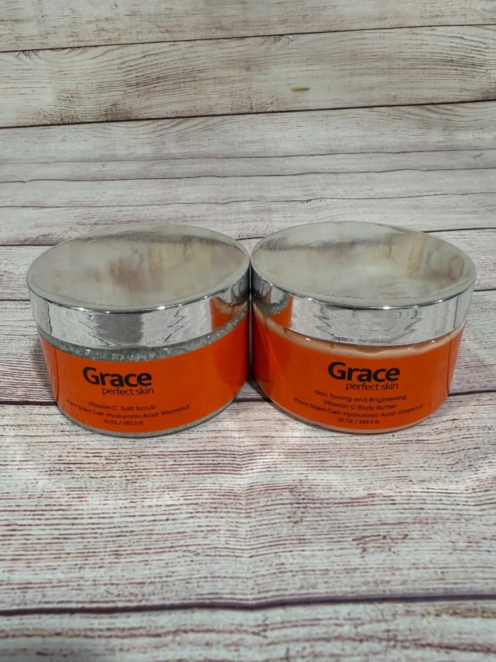 Grace Perfect Skin 2pc Set - Vitamin C Salt Scrub and Body Butter - Gifty!